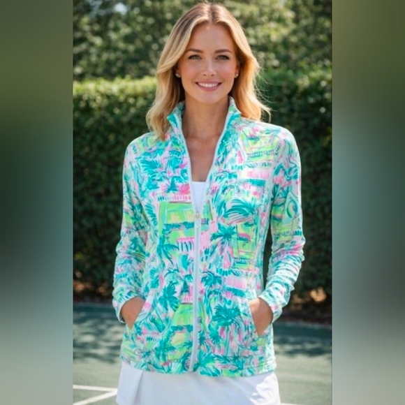 Lilly Pulitzer Jackets & Blazers - Lilly Pulitzer Luxletic Hadlee tennis jacket in the "Multi Perfect Match" print